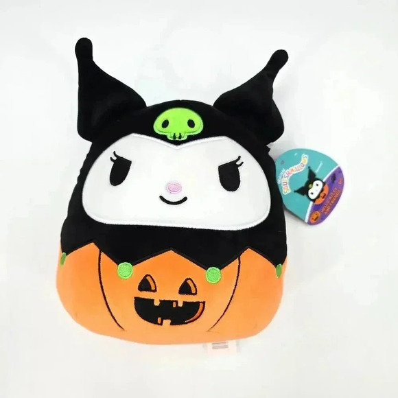 Hello Kitty and Friends Squishmallows Kuromi Bat Pumpkin NWT Halloween Plush #23 - Picture 5 of 7